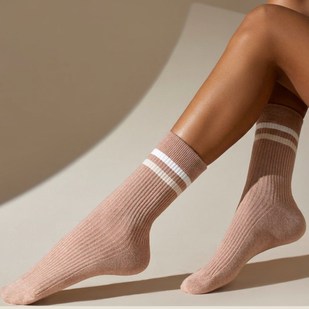 Striped Tube Socks — Retro Athletic Tube Socks