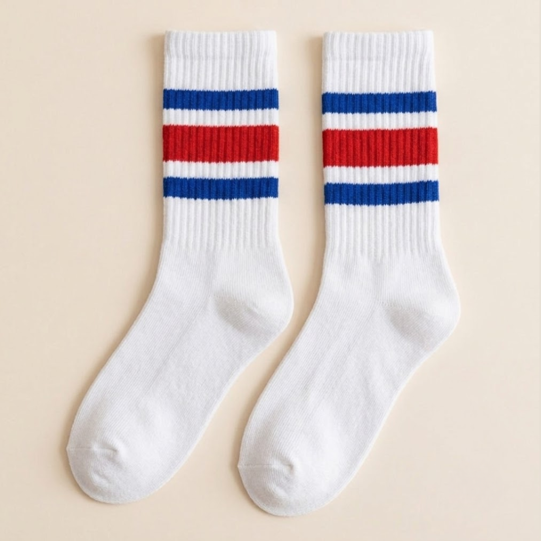 Retro Tube Socks — Vintage Striped Tube Socks