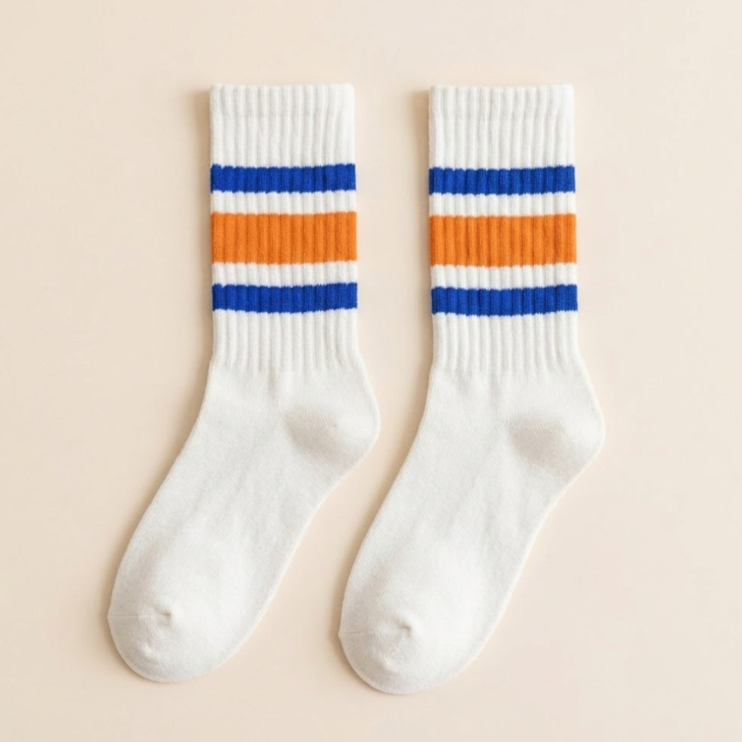 Retro Tube Socks — Vintage Striped Tube Socks