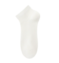 Thin ankle socks in white, featuring a lightweight breathable body. Shown as a single flat-lay on a light backdrop.