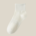 Women's quarter socks in ivory, featuring a soft ribbed body. Shown as a single flat-lay on a neutral backdrop.
